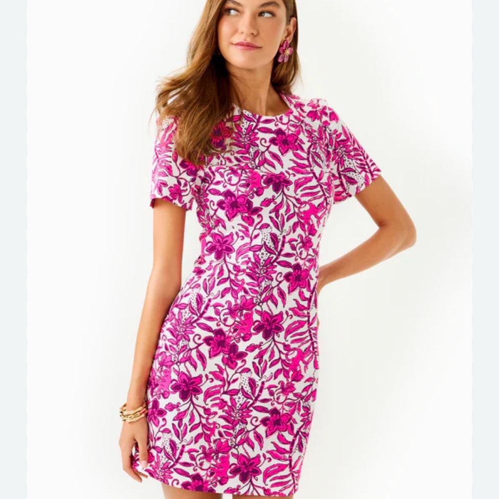 Lilly Pulitzer Pink and White Floral Dress